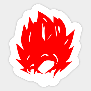 Dragonballz super goku super siyan red Sticker